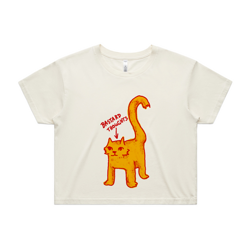 Bastard Thoughts Tee by Lonely Kids Club. All clothing from our T-shirts to our shorts and hoodies are ethically made, and printed packed and shipped from Sydney.