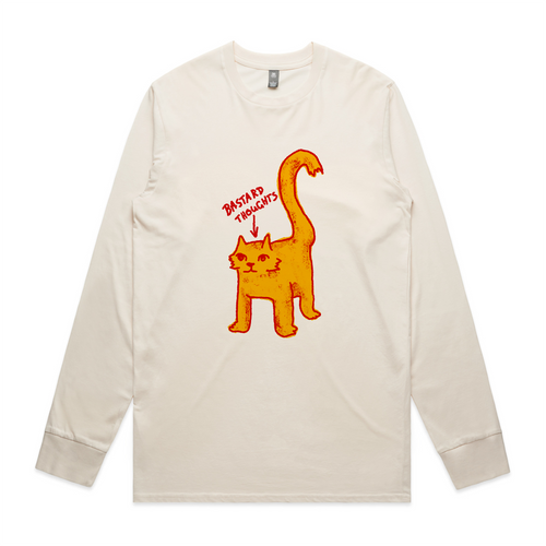 Bastard Thoughts Tee by Lonely Kids Club. All clothing from our T-shirts to our shorts and hoodies are ethically made, and printed packed and shipped from Sydney.