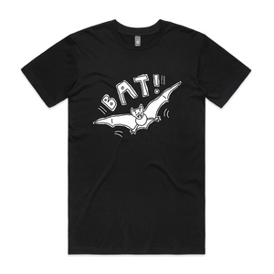 Bat! Tee by Lonely Kids Club. All clothing from our T-shirts to our shorts and hoodies are ethically made, and printed packed and shipped from Sydney.