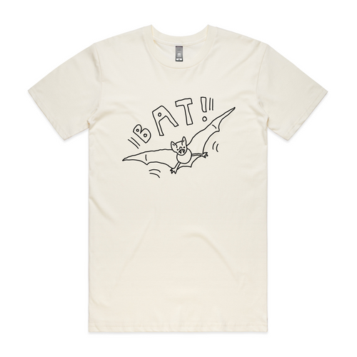 Bat! Tee by Lonely Kids Club. All clothing from our T-shirts to our shorts and hoodies are ethically made, and printed packed and shipped from Sydney.