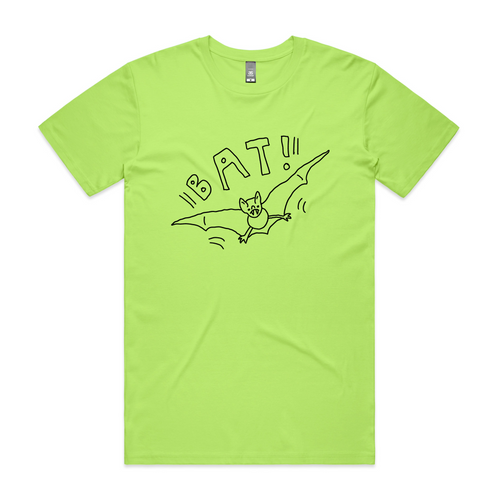 Bat! Tee by Lonely Kids Club. All clothing from our T-shirts to our shorts and hoodies are ethically made, and printed packed and shipped from Sydney.
