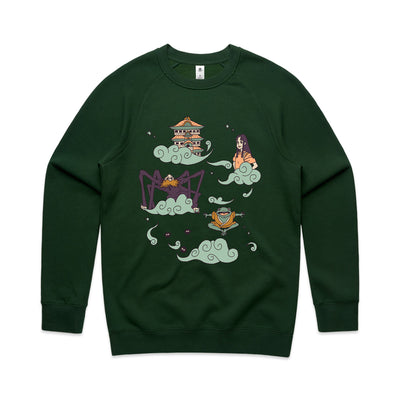 Bath House Jumper by Lonely Kids Club. All clothing from our T-shirts to our shorts and hoodies are ethically made, and printed packed and shipped from Sydney.