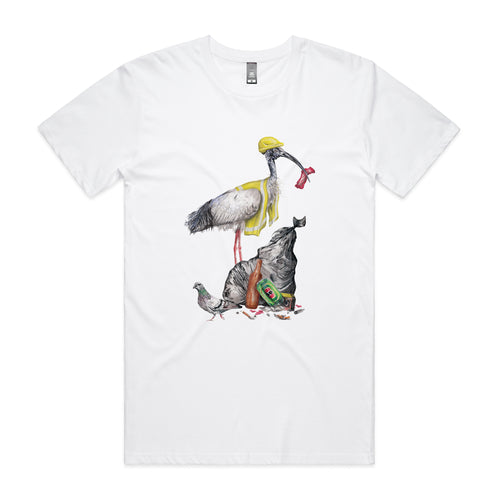 Baz The Bin Man Tee by Lonely Kids Club. All clothing from our T-shirts to our shorts and hoodies are ethically made, and printed packed and shipped from Sydney.