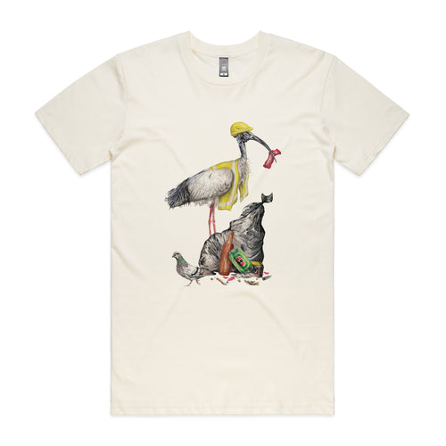 Baz The Bin Man Tee by Lonely Kids Club. All clothing from our T-shirts to our shorts and hoodies are ethically made, and printed packed and shipped from Sydney.