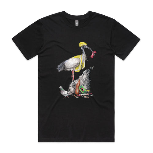 Baz The Bin Man Tee by Lonely Kids Club. All clothing from our T-shirts to our shorts and hoodies are ethically made, and printed packed and shipped from Sydney.