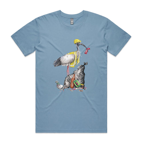 Baz The Bin Man Tee by Lonely Kids Club. All clothing from our T-shirts to our shorts and hoodies are ethically made, and printed packed and shipped from Sydney.