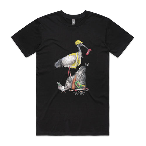 Baz The Bin Man Tee by Lonely Kids Club. All clothing from our T-shirts to our shorts and hoodies are ethically made, and printed packed and shipped from Sydney.