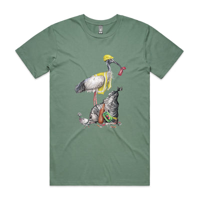 Baz The Bin Man Tee by Lonely Kids Club. All clothing from our T-shirts to our shorts and hoodies are ethically made, and printed packed and shipped from Sydney.