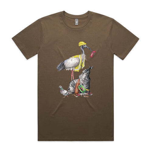 Baz The Bin Man Tee by Lonely Kids Club. All clothing from our T-shirts to our shorts and hoodies are ethically made, and printed packed and shipped from Sydney.