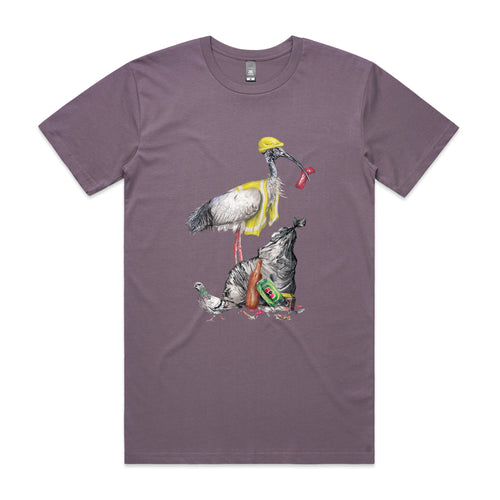 Baz The Bin Man Tee by Lonely Kids Club. All clothing from our T-shirts to our shorts and hoodies are ethically made, and printed packed and shipped from Sydney.