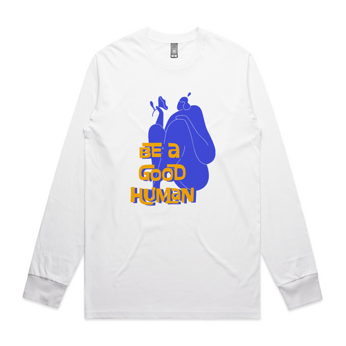 Good Human Moody Tee by Lonely Kids Club. All clothing from our T-shirts to our shorts and hoodies are ethically made, and printed packed and shipped from Sydney.