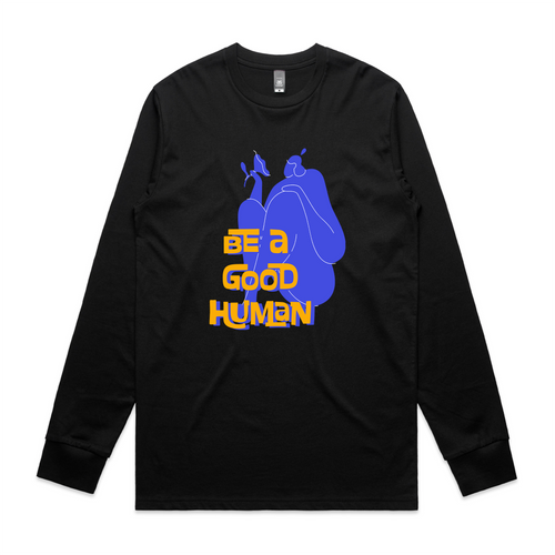 Good Human Moody Tee by Lonely Kids Club. All clothing from our T-shirts to our shorts and hoodies are ethically made, and printed packed and shipped from Sydney.