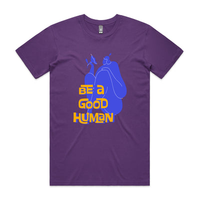 Good Human Moody Tee by Lonely Kids Club. All clothing from our T-shirts to our shorts and hoodies are ethically made, and printed packed and shipped from Sydney.