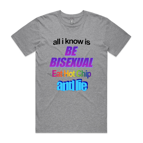 Be Bisexual Tee by Lonely Kids Club. All clothing from our T-shirts to our shorts and hoodies are ethically made, and printed packed and shipped from Sydney.