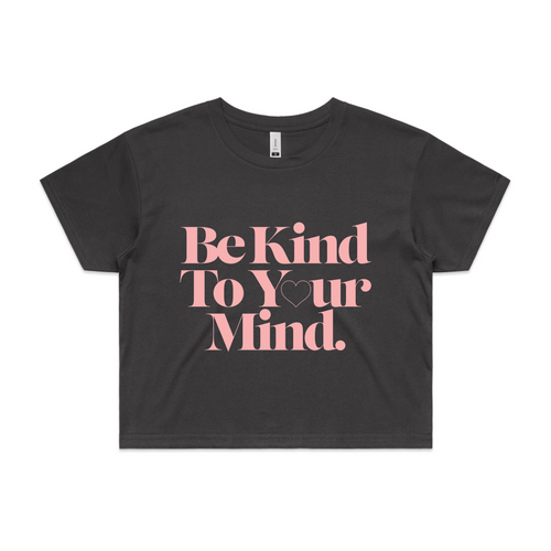 Be Kind to Your Mind Tee by Lonely Kids Club. All clothing from our T-shirts to our shorts and hoodies are ethically made, and printed packed and shipped from Sydney.