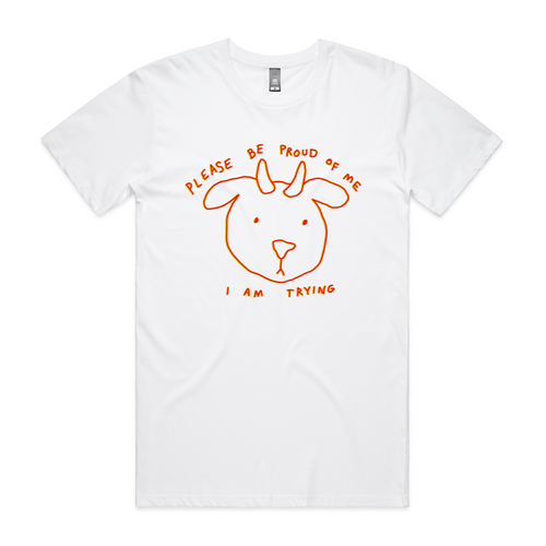 Be Proud Of Me Tee by Lonely Kids Club. All clothing from our T-shirts to our shorts and hoodies are ethically made, and printed packed and shipped from Sydney.