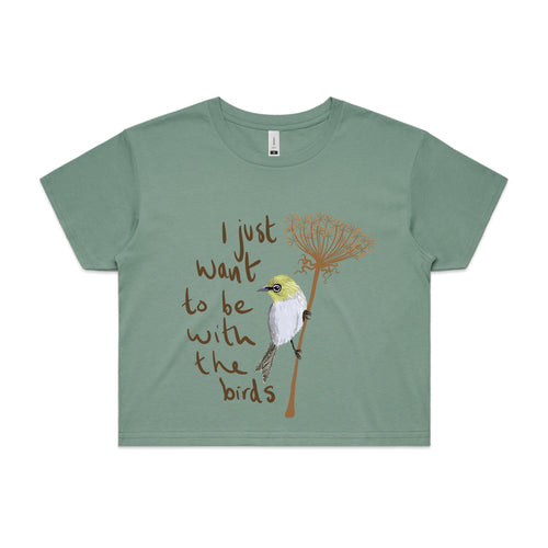 Be With The Birds Tee by Lonely Kids Club. All clothing from our T-shirts to our shorts and hoodies are ethically made, and printed packed and shipped from Sydney.