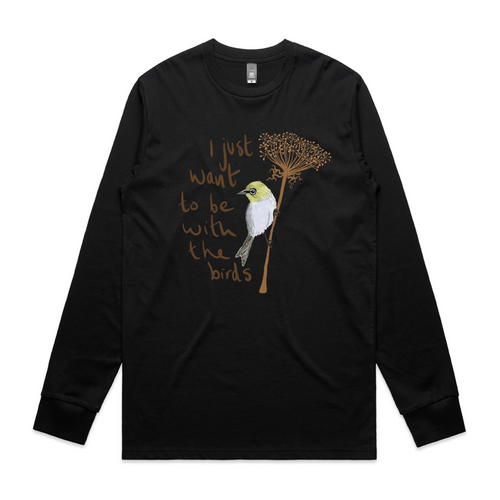 Be With The Birds Tee by Lonely Kids Club. All clothing from our T-shirts to our shorts and hoodies are ethically made, and printed packed and shipped from Sydney.