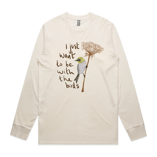 Be With The Birds Tee by Lonely Kids Club. All clothing from our T-shirts to our shorts and hoodies are ethically made, and printed packed and shipped from Sydney.