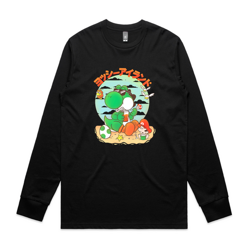 Beach Yoshi Tee by Lonely Kids Club. All clothing from our T-shirts to our shorts and hoodies are ethically made, and printed packed and shipped from Sydney.