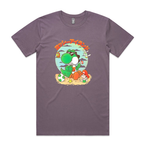 Beach Yoshi Tee by Lonely Kids Club. All clothing from our T-shirts to our shorts and hoodies are ethically made, and printed packed and shipped from Sydney.