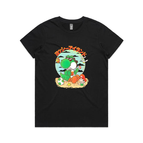 Beach Yoshi Tee by Lonely Kids Club. All clothing from our T-shirts to our shorts and hoodies are ethically made, and printed packed and shipped from Sydney.