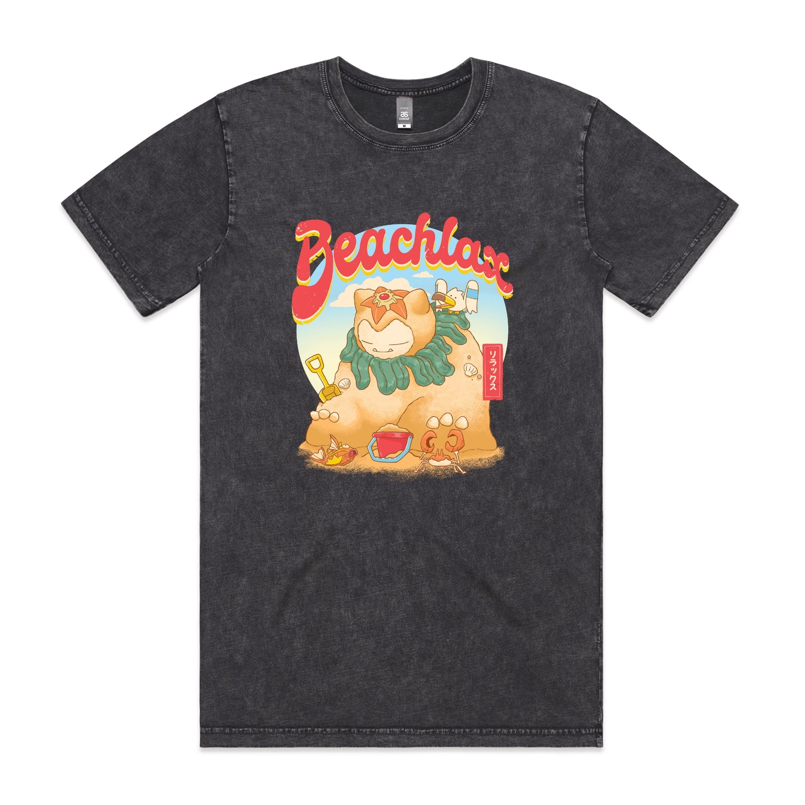 Acid Wash unisex t-shirt with Beachlax graphic by Lonely Kids Club