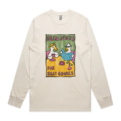 Bean Juices For Silly Gooses Tee by Lonely Kids Club. All clothing from our T-shirts to our shorts and hoodies are ethically made, and printed packed and shipped from Sydney.