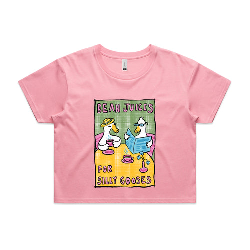 Bean Juices For Silly Gooses Tee by Lonely Kids Club. All clothing from our T-shirts to our shorts and hoodies are ethically made, and printed packed and shipped from Sydney.