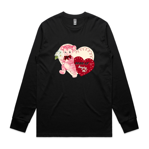 Bearly Hanging On Tee by Lonely Kids Club. All clothing from our T-shirts to our shorts and hoodies are ethically made, and printed packed and shipped from Sydney.