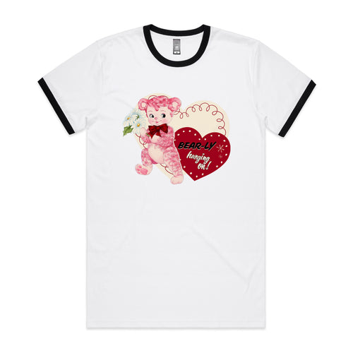 Bearly Hanging On Tee by Lonely Kids Club. All clothing from our T-shirts to our shorts and hoodies are ethically made, and printed packed and shipped from Sydney.