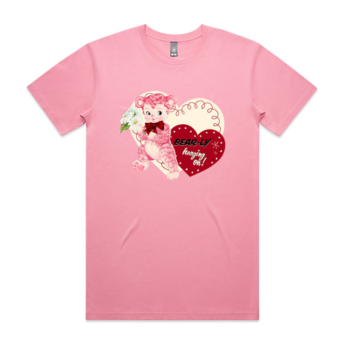 Bearly Hanging On Tee by Lonely Kids Club. All clothing from our T-shirts to our shorts and hoodies are ethically made, and printed packed and shipped from Sydney.