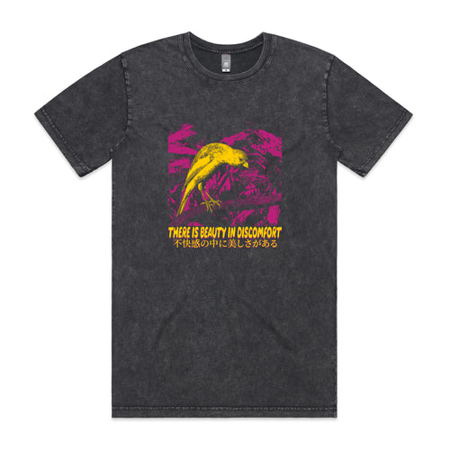 Beauty In Discomfort Tee by Lonely Kids Club. All clothing from our T-shirts to our shorts and hoodies are ethically made, and printed packed and shipped from Sydney.