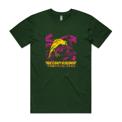 Beauty In Discomfort Tee by Lonely Kids Club. All clothing from our T-shirts to our shorts and hoodies are ethically made, and printed packed and shipped from Sydney.