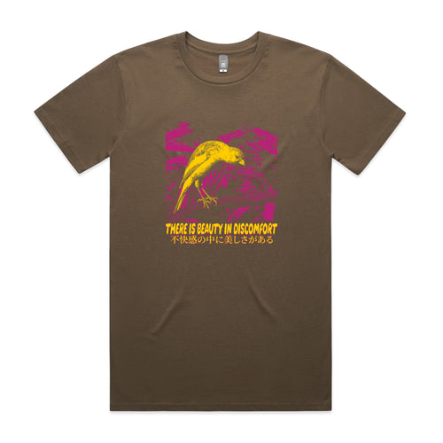 Beauty In Discomfort Tee by Lonely Kids Club. All clothing from our T-shirts to our shorts and hoodies are ethically made, and printed packed and shipped from Sydney.