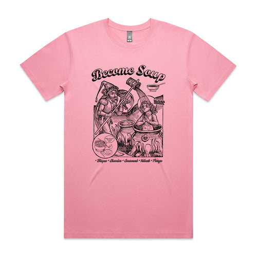 Become Soup Tee by Lonely Kids Club. All clothing from our T-shirts to our shorts and hoodies are ethically made, and printed packed and shipped from Sydney.
