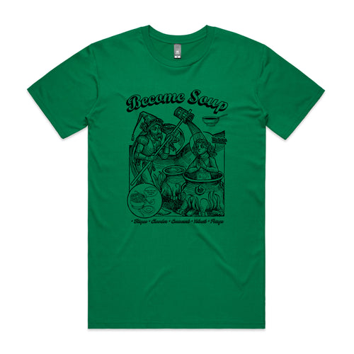 Become Soup Tee by Lonely Kids Club. All clothing from our T-shirts to our shorts and hoodies are ethically made, and printed packed and shipped from Sydney.