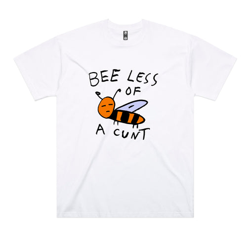 Bee Less Tee by Lonely Kids Club. All clothing from our T-shirts to our shorts and hoodies are ethically made, and printed packed and shipped from Sydney.