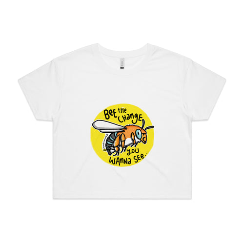Bee The Change Tee by Lonely Kids Club. All clothing from our T-shirts to our shorts and hoodies are ethically made, and printed packed and shipped from Sydney.