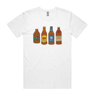 Beers Tee by Lonely Kids Club. All clothing from our T-shirts to our shorts and hoodies are ethically made, and printed packed and shipped from Sydney.