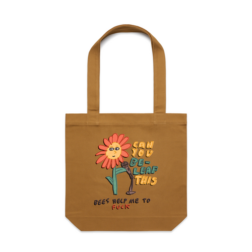 Bees Help Me To Fuck Tote by Lonely Kids Club. All clothing from our T-shirts to our shorts and hoodies are ethically made, and printed packed and shipped from Sydney.