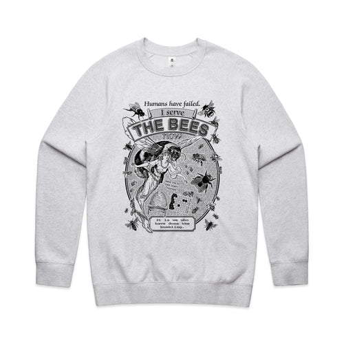 I Serve The Bees Jumper by Lonely Kids Club. All clothing from our T-shirts to our shorts and hoodies are ethically made, and printed packed and shipped from Sydney.