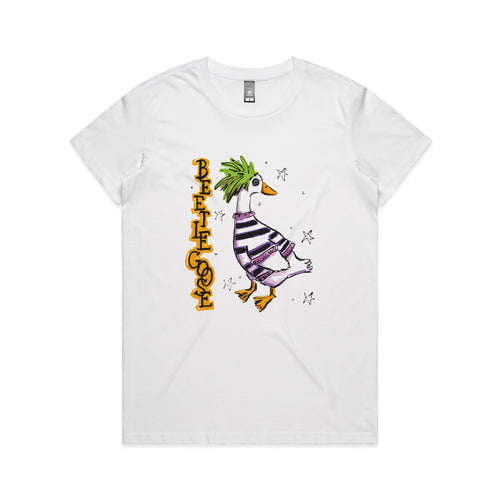 Beetlegoose Tee by Lonely Kids Club. All clothing from our T-shirts to our shorts and hoodies are ethically made, and printed packed and shipped from Sydney.