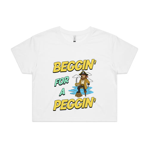 Beggin' For A Peggin' Tee by Lonely Kids Club. All clothing from our T-shirts to our shorts and hoodies are ethically made, and printed packed and shipped from Sydney.