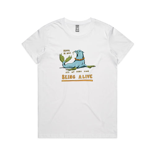 Being Alive Tee by Lonely Kids Club. All clothing from our T-shirts to our shorts and hoodies are ethically made, and printed packed and shipped from Sydney.