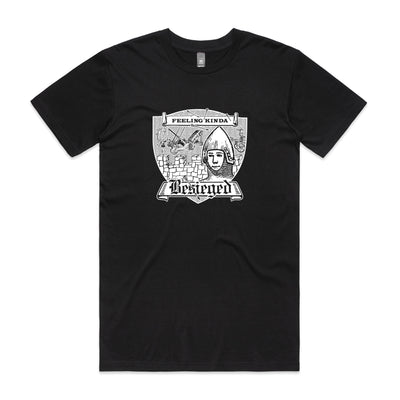 Besieged Tee by Lonely Kids Club. All clothing from our T-shirts to our shorts and hoodies are ethically made, and printed packed and shipped from Sydney.