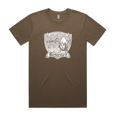 Besieged Tee by Lonely Kids Club. All clothing from our T-shirts to our shorts and hoodies are ethically made, and printed packed and shipped from Sydney.