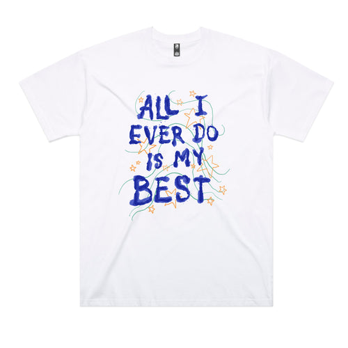 My Best Tee by Lonely Kids Club. All clothing from our T-shirts to our shorts and hoodies are ethically made, and printed packed and shipped from Sydney.