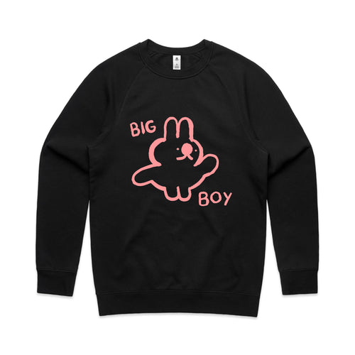 Big Boy Jumper by Lonely Kids Club. All clothing from our T-shirts to our shorts and hoodies are ethically made, and printed packed and shipped from Sydney.