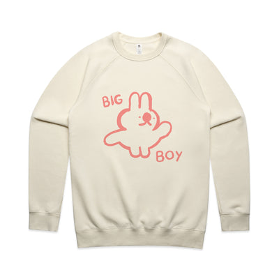 Big Boy Jumper by Lonely Kids Club. All clothing from our T-shirts to our shorts and hoodies are ethically made, and printed packed and shipped from Sydney.